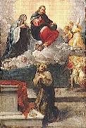 Pietro Faccini Christ and the Virgin Mary appear before St. Francis of Assisi oil painting reproduction